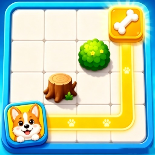 Puppy Path Match Game