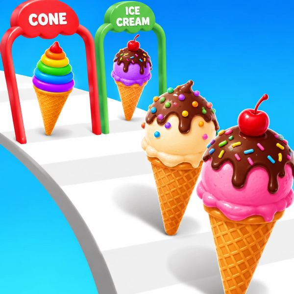 Ice Cream Stack Run Game